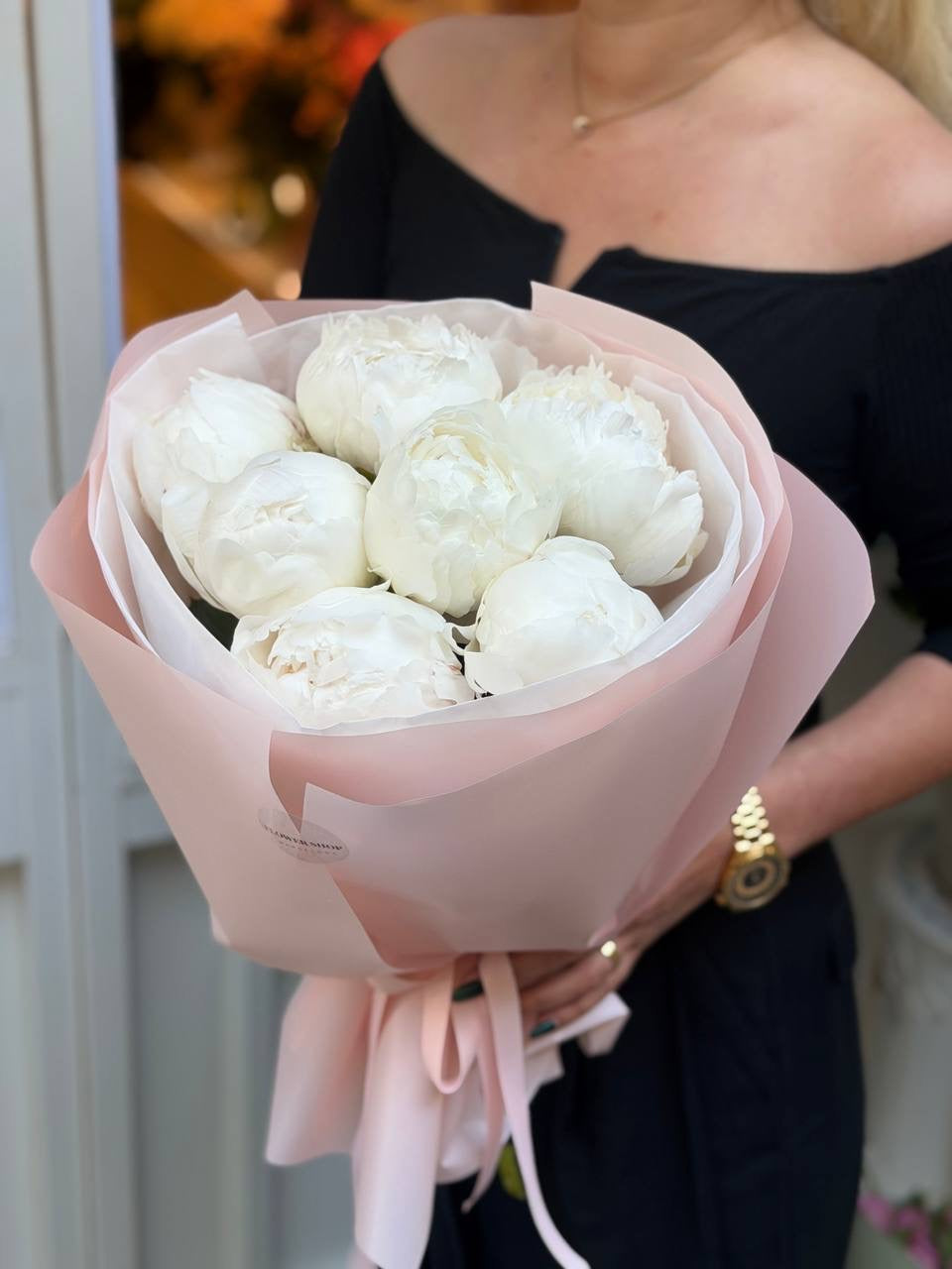 Bouquet de Peonias Blancas