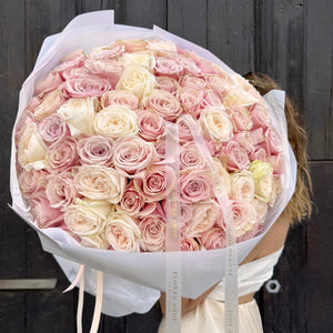 Honeymoon - Bouquet de 101 Rosas Pastel