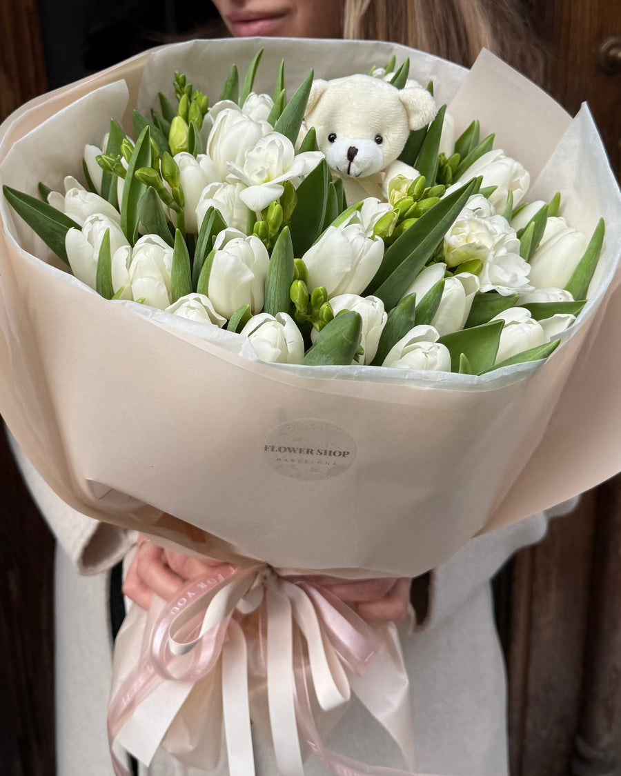 Sweet Teddy Tulips
