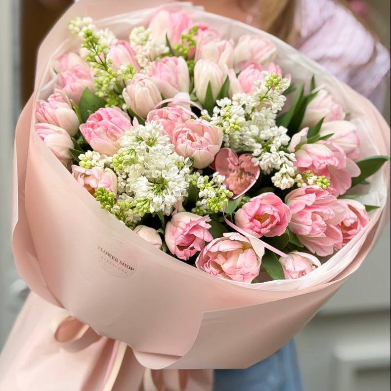'Primavera Perfection' Pink Tulip Bouquet