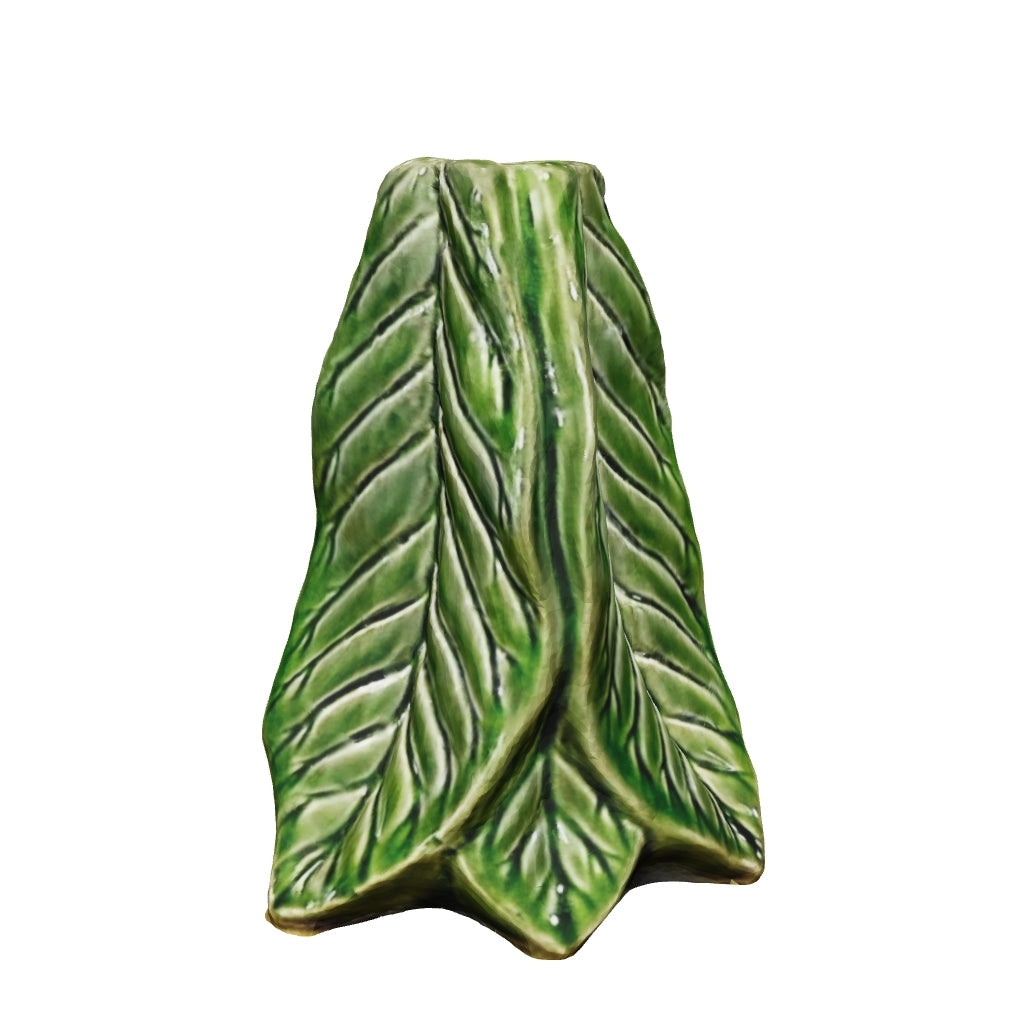 Jarrón Hoja Verde