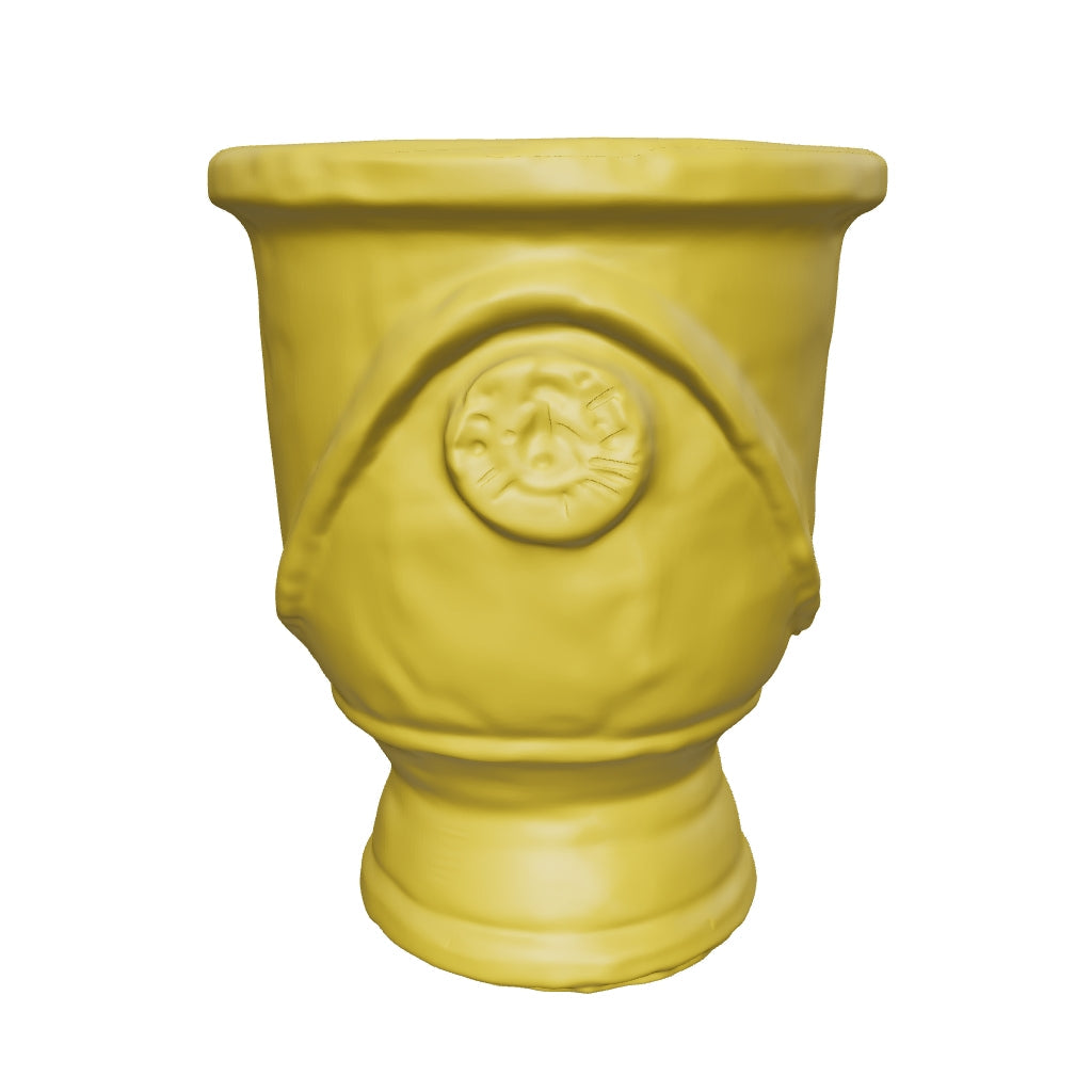 Large Yellow Medallion Vase